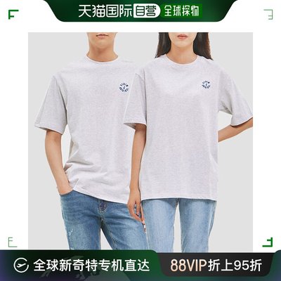 韩国直邮[UNI] 男女同款) 简约风格 前部 文字广告细节 短袖 T恤(