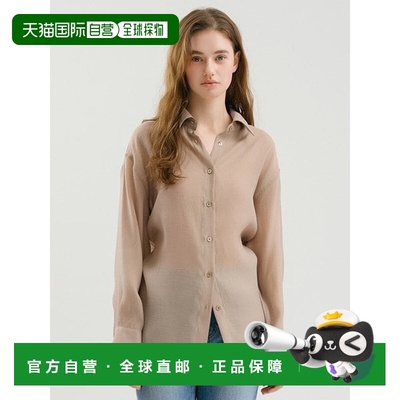 韩国直邮ANEDIT D 莎莉透视宽松衬衫_摩卡摩丝
