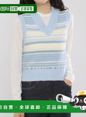 韩国直邮GANNI 蓝色条纹软羊毛马甲 (K2258 271) 好的背心