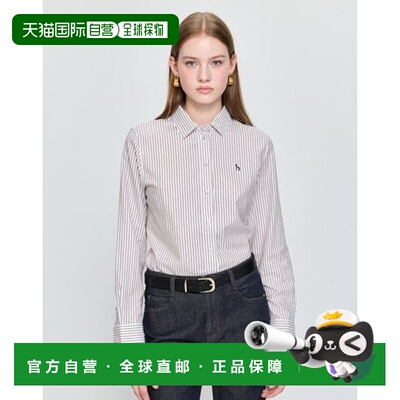 韩国直邮HAZZYS 浅紫色 Hedges 女士[Iconic]羽绒条纹衬衫（H...