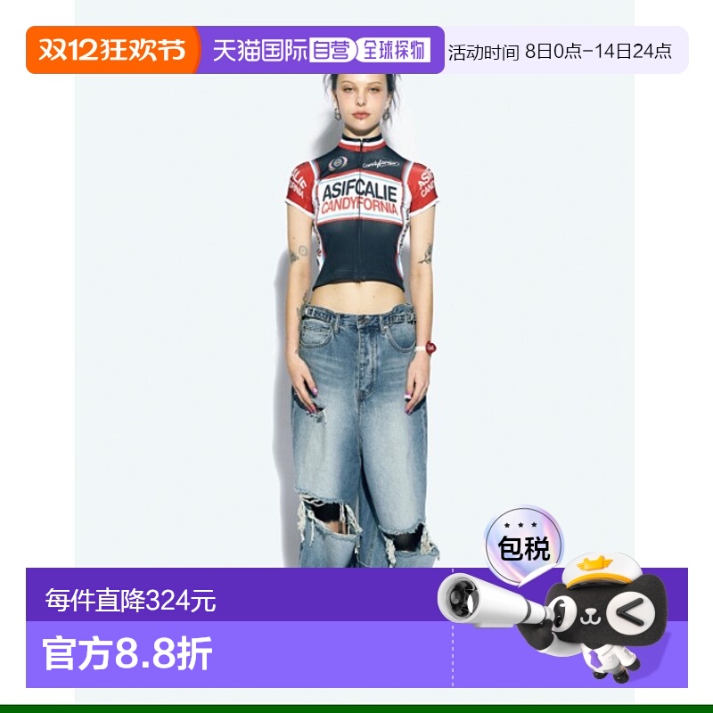 韩国直邮ASIF CALIE 女士自行车骑行服CA24BST007BK ZIPUP BICYCLE