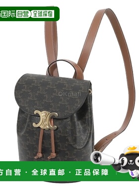 韩国直邮CELINE BONNIE TRIOMPHE 帆布和小牛皮背包 (118702CAS 0