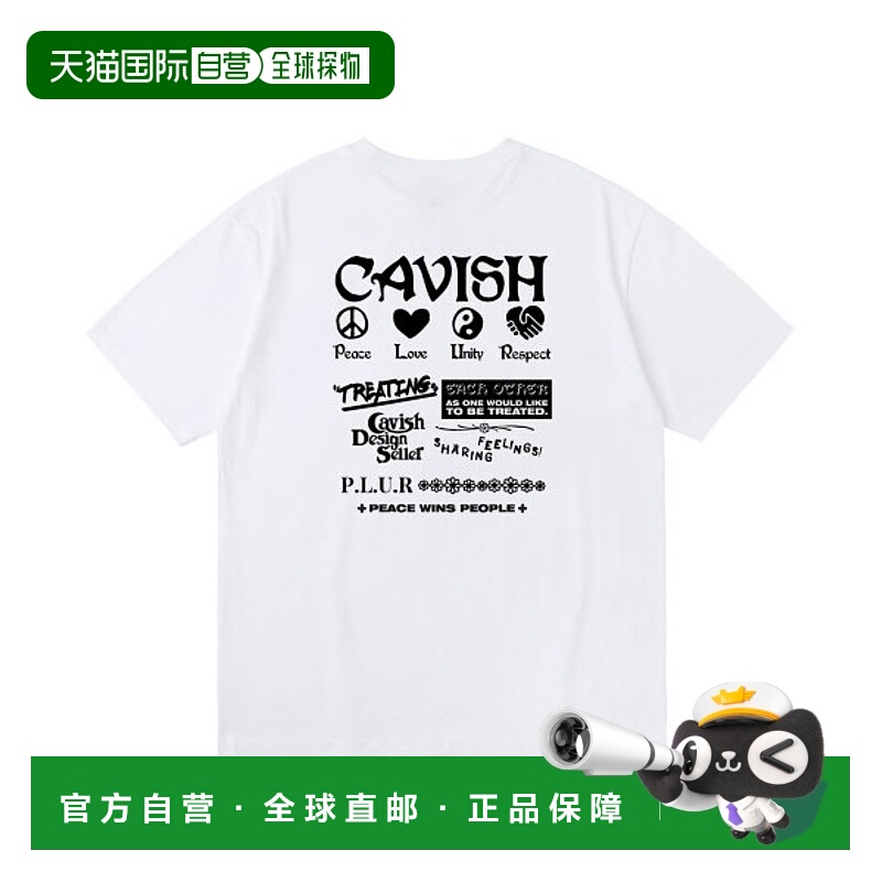 韩国直邮CAVISH 公用T恤CV2BMMT515AWH PLUR SS TEE WHITE(CV2BMM