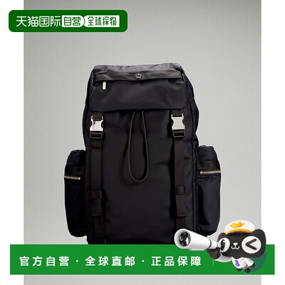 韩国直邮lululemon 漫游背包 - 黑色双肩包