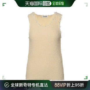 Avorio T恤女J02NC0196 J15397105 韩国直邮JIL SANDER24SS无袖