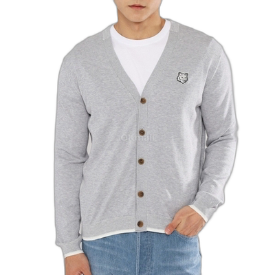韩国直邮MAISON KITSUNE 醒目狐狸头贴片常规开衫 (MM00502KT1103