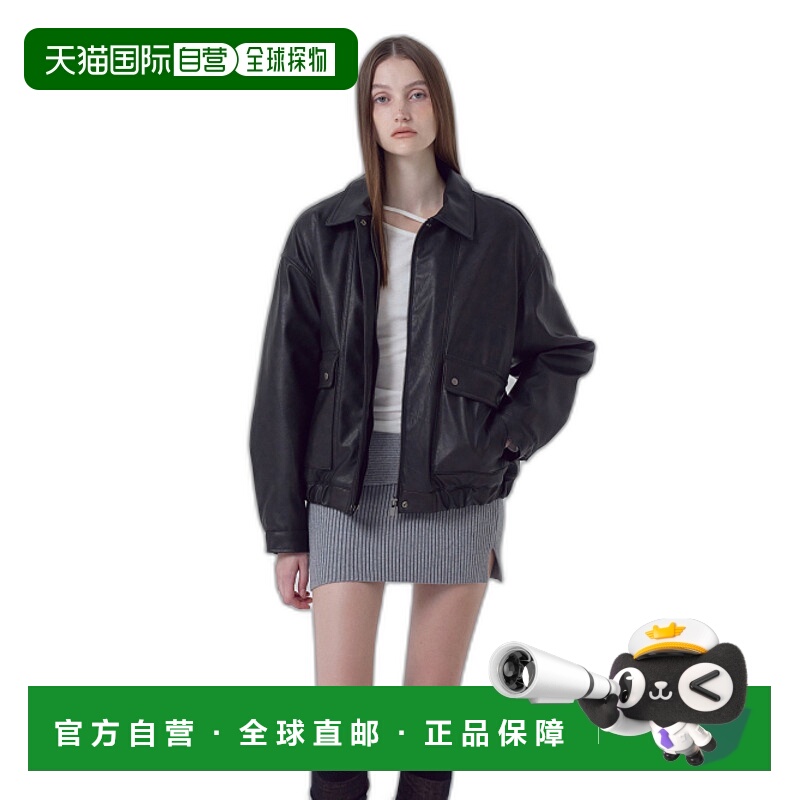 韩国直邮ETMON 女士雪纺衫JP110TFF09 Leather Pocket Blouson Jac