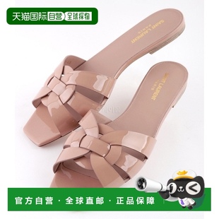 LAURENT TRIBUTE 韩国直邮SAINT PARIS B8I 漆皮平底凉鞋 571952