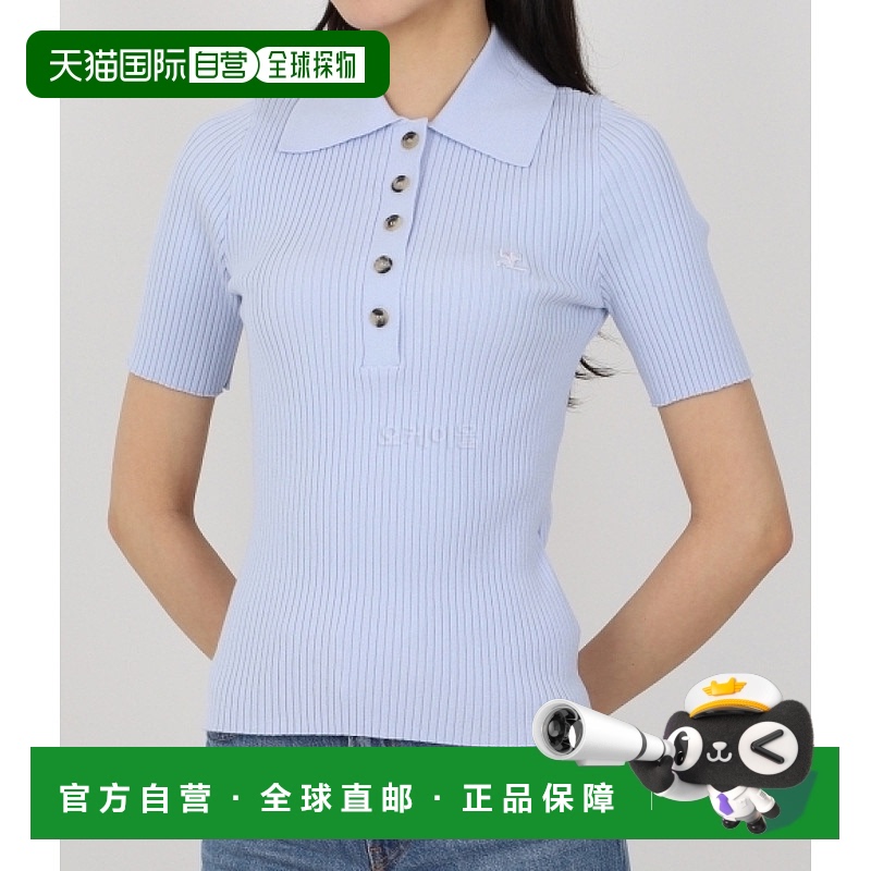 韩国直邮Courreges 224MPO029FI0001 短袖刺绣T恤