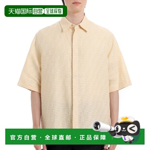 AU6Y FS1317 F0PKL 短袖 领子 韩国直邮FENDI 珠地网眼 亚麻衬衫