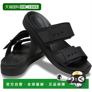 秋季 韩国直邮crocs 舒适拖鞋 布鲁克林搭扣低帮送货女式 郊 HC02