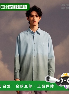 韩国直邮YALE OVER FIT HERITAGE DAN SHIRTS GRADATION MINT男衬