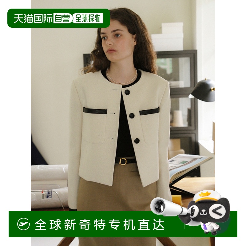 韩国直邮ANEDIT 女士女士精品AN24FJ6009CM U Riley Leather Trimm