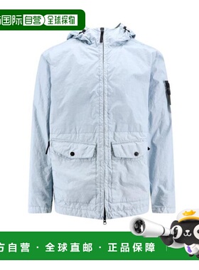 韩国直邮Stone Island 皮革夹克 K1S154100093S0A21V0041 天蓝色