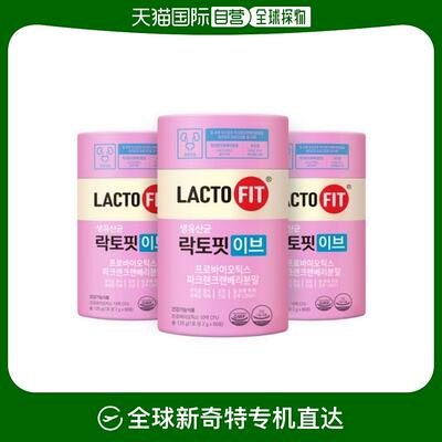 韩国直邮钟根堂LACTOFIT乐多飞女性乳酸菌益生菌60包*3盒调理肠胃