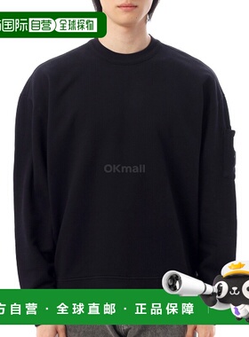 韩国直邮CP COMPANY 拉绒和金刚砂斜纹羊毛宽松圆领运动衫 (19CMS