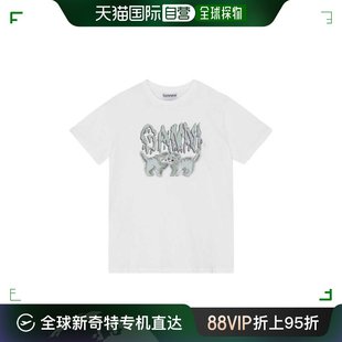 WHITE 韩国直邮GANNI24FW无袖 T恤女T3917 151 GREEN