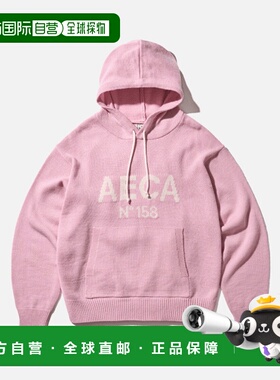 韩国直邮AECA 男士男针织AWCMFWBCKNISO001G3PK AECA BIG LOGO WO