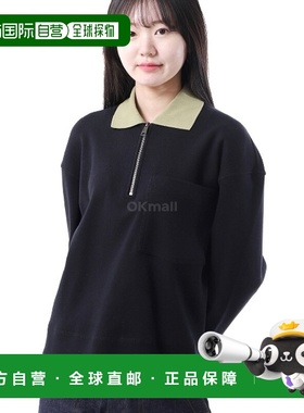 韩国直邮Margaret Howell MHL 拉链 POLO 衫 - 黑色 (WHSP0515A24