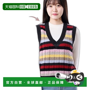 好 韩国直邮GANNI 999 K2286 背心 LOGO羊毛混纺马甲