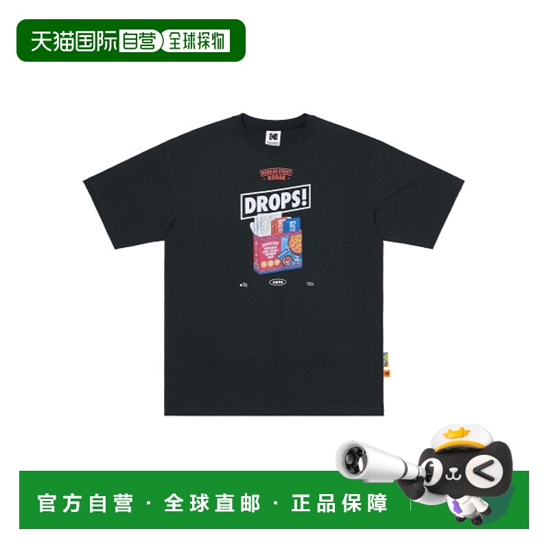 韩国直邮KODAK正品新款美式校园时尚运动男款T恤K4223XRS91BLK