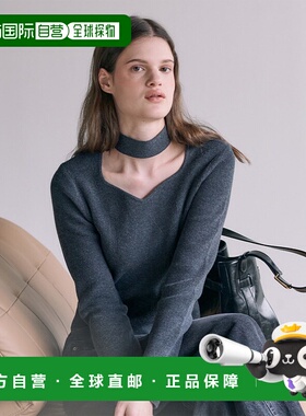 韩国直邮LOEUVRE正品 毛针织衫304134840Slim fit Tie Knit Pullo