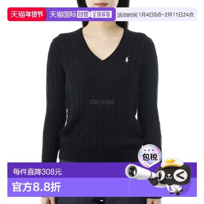 韩国直邮Polo RalphLauren拉夫劳伦女小马标小V领针织衫211971870