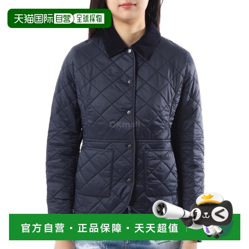 韓國直郵Barbour Deveron Polarquilt 夾克 - 海軍藍(lán)/海軍藍(lán) (LQU