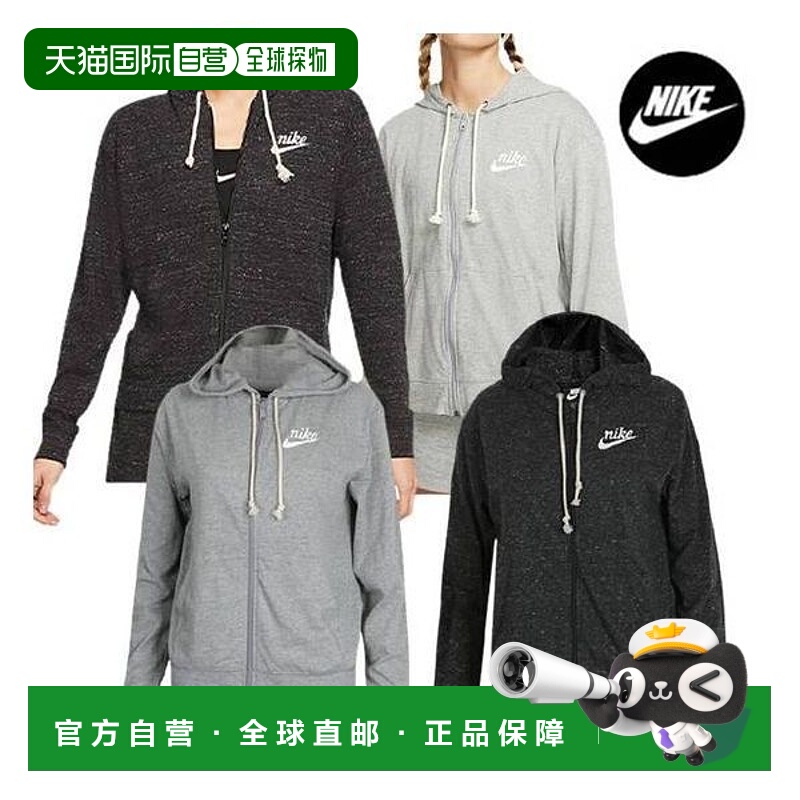 韩国直邮NIKE {仅限店内}NIKE 女式复古连帽拉链跑步运动衫 CJ16