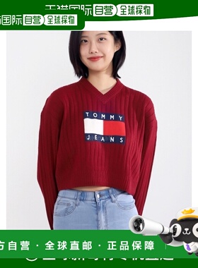 韩国直邮TOMMY HILFIGER TOMMY JEANS V 领中旗毛衣 (DW18528-XKG