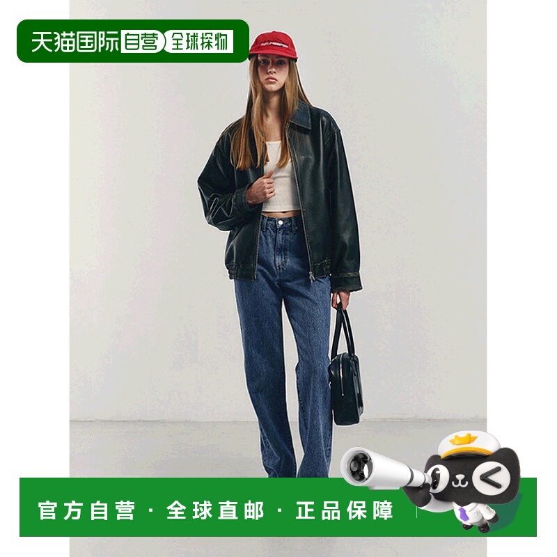 韩国直邮Dunst潮牌法式休闲女装 blackpink智秀同款百搭皮夹克外3