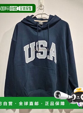韩国直邮NEW BALANCE UNI USA 经典连帽衫 NBN0F4A013 蓝色