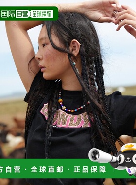 韩国直邮AS IF CALIE HOWDY TSHIRT BLACK女装T恤CA23CST034BK