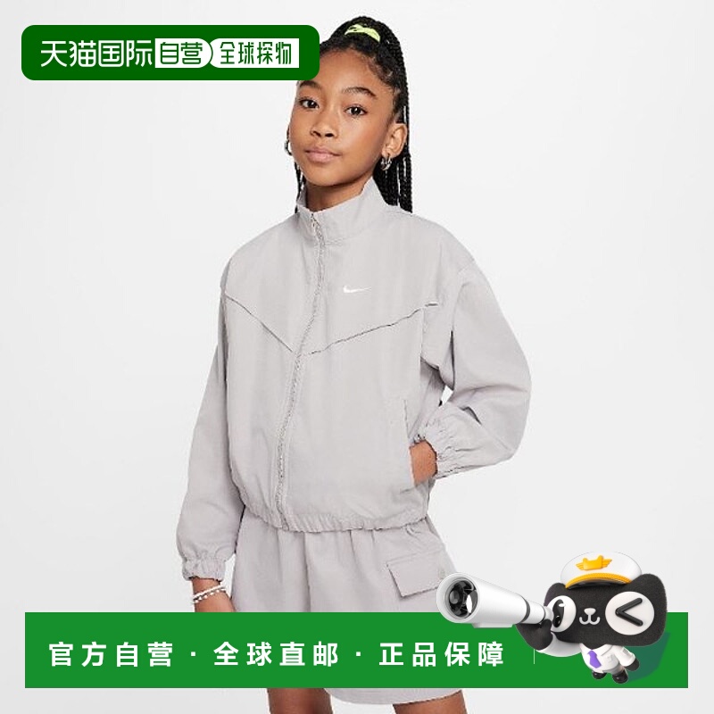 韩国直邮NIKE 耐克儿童防风 NQK A251JK357P-GR 运动装女童大轻便