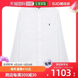 白色系扣时尚 自营｜Polo 男女同款 百搭亚麻长袖 Ralphlauren衬衫