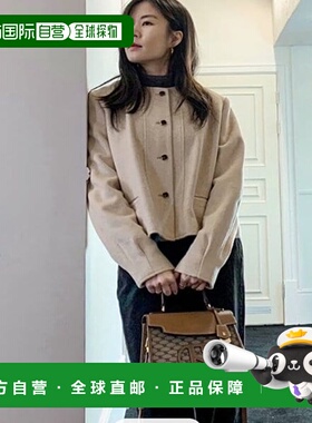 韩国直邮HAZZYS H 棕色补丁签名图案手提包斜挎包 HIBA5F117K2_S