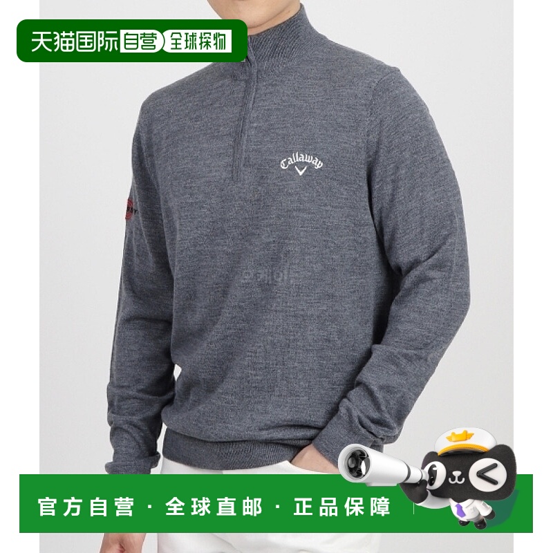 韩国直邮Callaway 混纺美利奴 1/4 拉链毛衣 (CGGF80M1-038) 针织