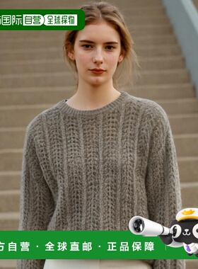 韩国直邮SATUR设计师款大气简约日常休闲个性毛衣SA23FWMK05BK