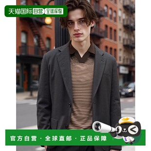 HZJA5C233W2羊毛 棕色双色纹理针织夹克 韩国直邮HAZZYS 25FW