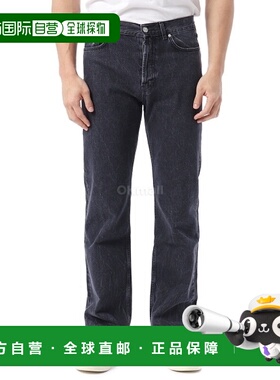 韩国直邮Sefr 经典剪裁牛仔裤 - 黑色大理石 牛仔裤直筒裤