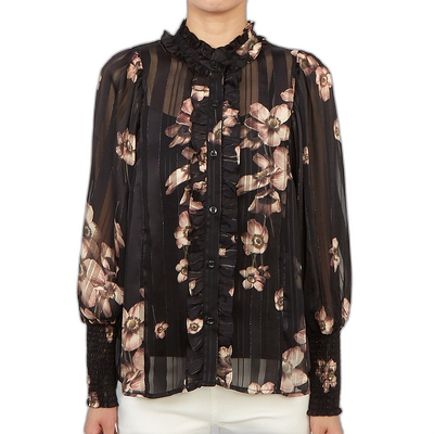 1h可退 韩国直邮All Saints WM036Y BLACK 女士 罩衫泡泡袖