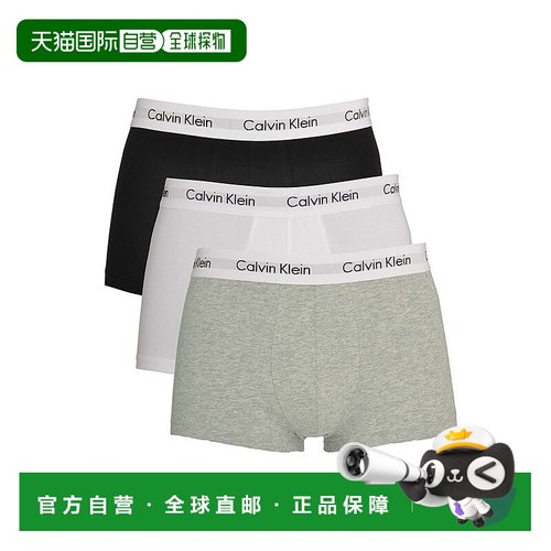 自营 Calvin KleinCK男士防夹臀透气棉质内裤3条装U2664G 998