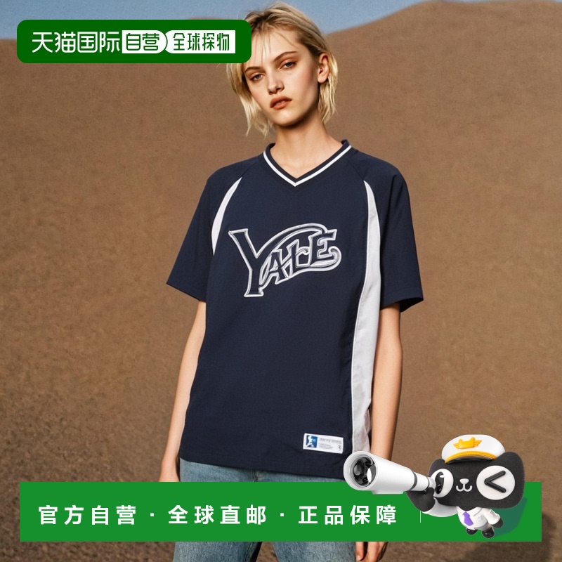 韩国直邮YALE NYLON SPORTS TEAM JERSEY NAVY运动T恤YD07SS7001N