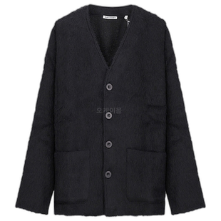 韩国直邮Our Legacy毛衣男女同款开衫黑色马海毛简约时尚M4206CBM