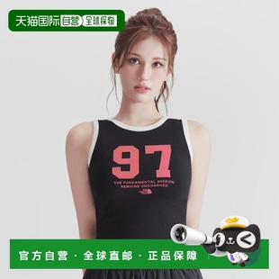 字母数字修身 FACE 短款 背心 黑色 韩国直邮北面THE 女款 NORTH