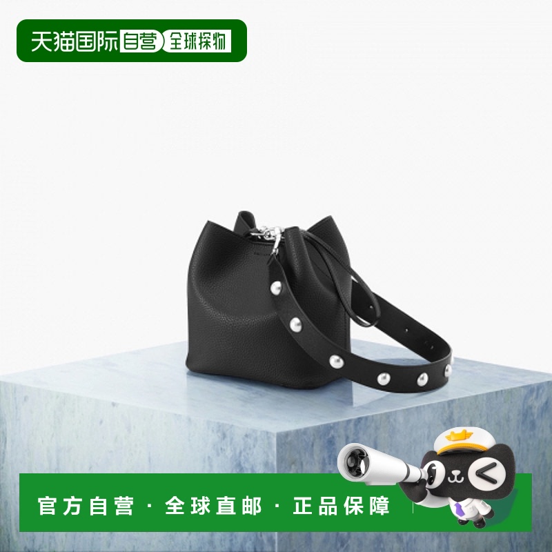 韩国直邮FIND KAPOOR时尚女单肩斜挎珍珠肩带女士水桶包黑 100002