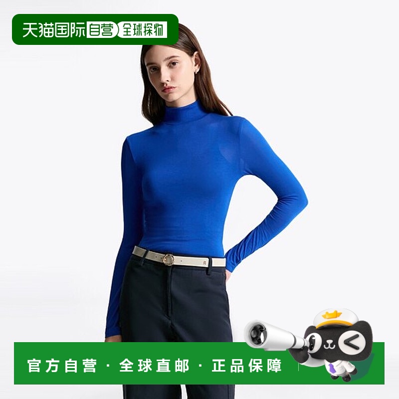 韩国直邮TOMMY HILFIGER 修身柔软卷领 T恤 T22F7TTO080WT1C65
