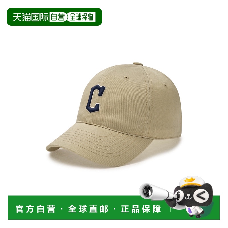 韩国直邮MLB 个性徽标 棉 聚酯纤维 鸭舌帽 男女同款情侣款 米色