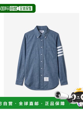 韩国直邮THOM BROWNE 男衬衫男士MWL272E00111450SS23 4 BAR CHAM