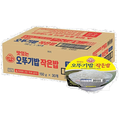 韩国直邮OTTOGI不倒翁速食米饭150g*30盒微波炉即食白米饭半成品